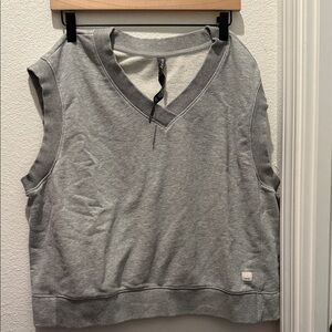 Vuori Gray Sleeveless V-Neck Top